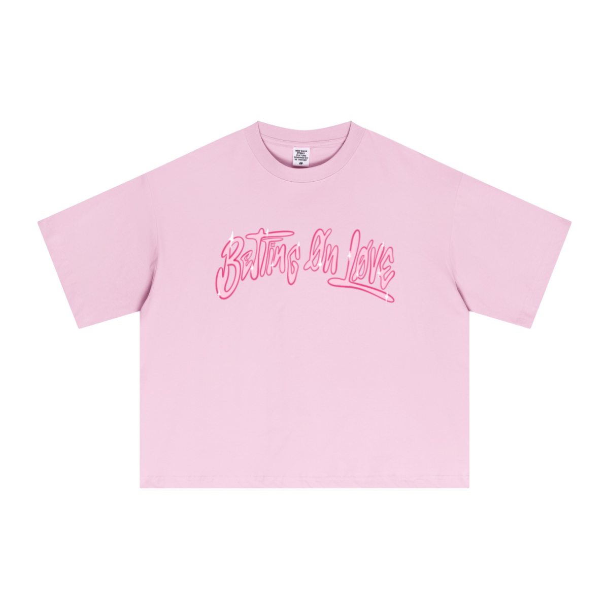 240GSM Men’s Ice-Feel Sorona Boxy-Fit Solid-Color Loose T-shirt Pink