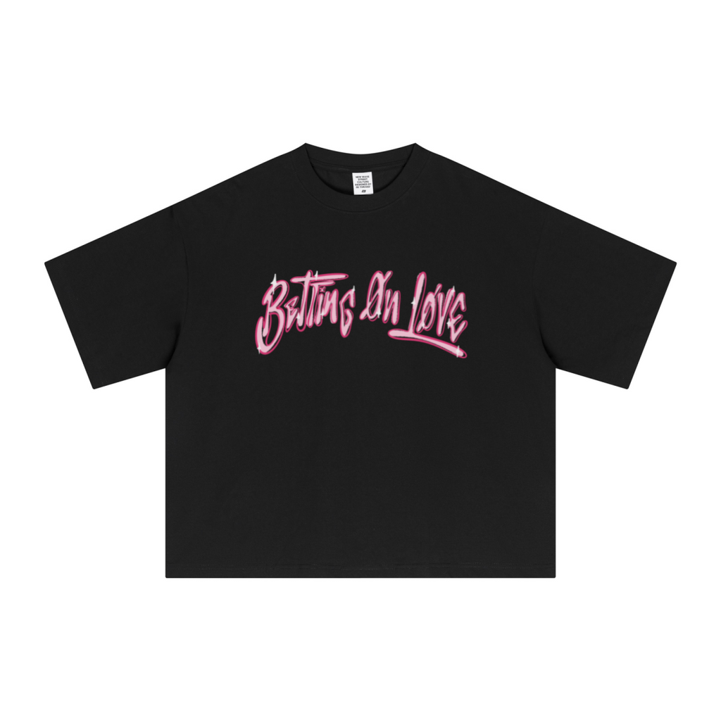 240GSM Men’s Ice-Feel Sorona Boxy-Fit Solid-Color Loose T-shirt Black