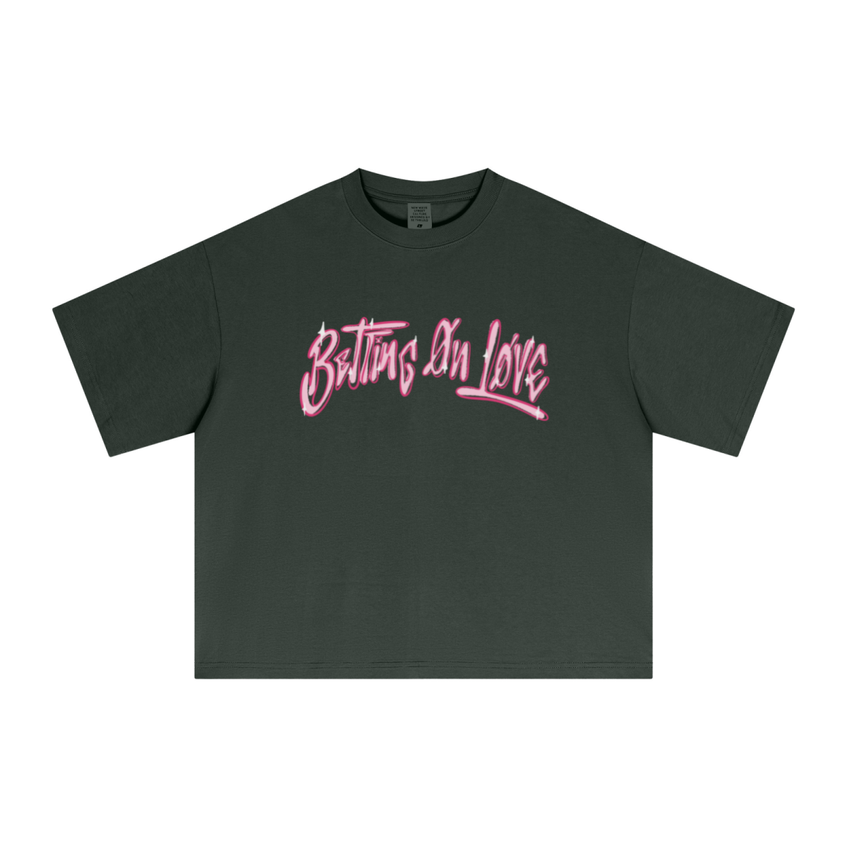 240GSM Men’s Ice-Feel Sorona Boxy-Fit Solid-Color Loose T-shirt Rainforest Green