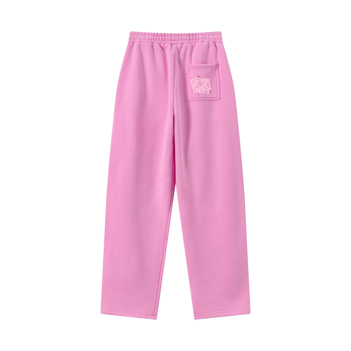 400GSM Men’s Vintage-Wash Scythe-Cut Barrel Pants Vintage Peach Pink