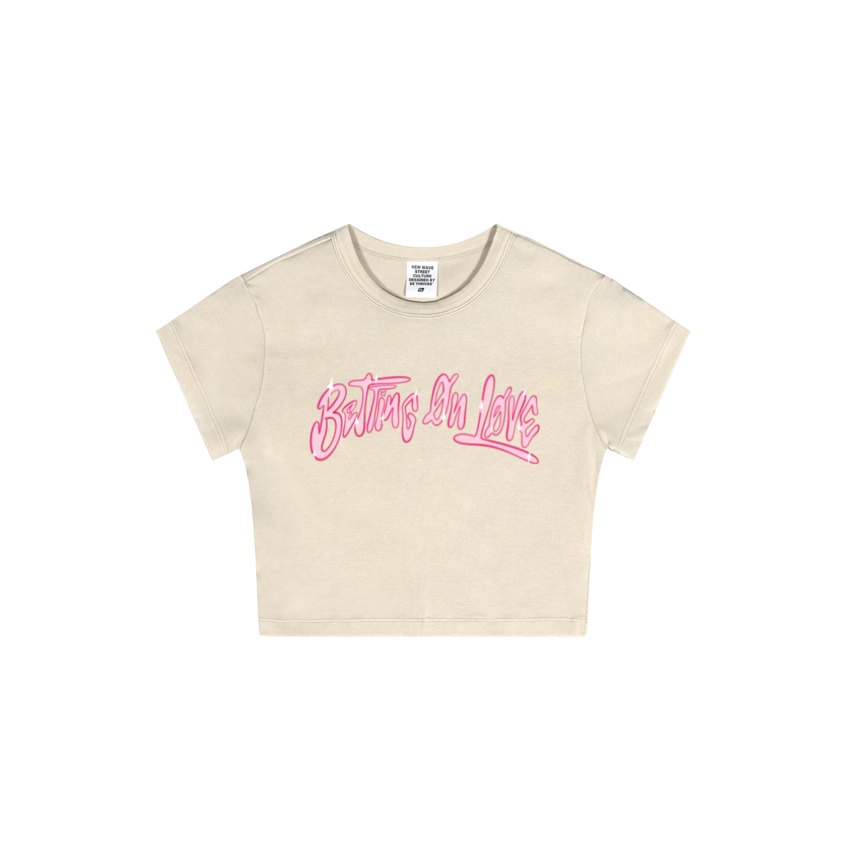 235GSM Women's Washed Stretch Cotton Slim T-shirt Vintage Beige