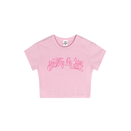 235GSM Women's Washed Stretch Cotton Slim T-shirt Pink