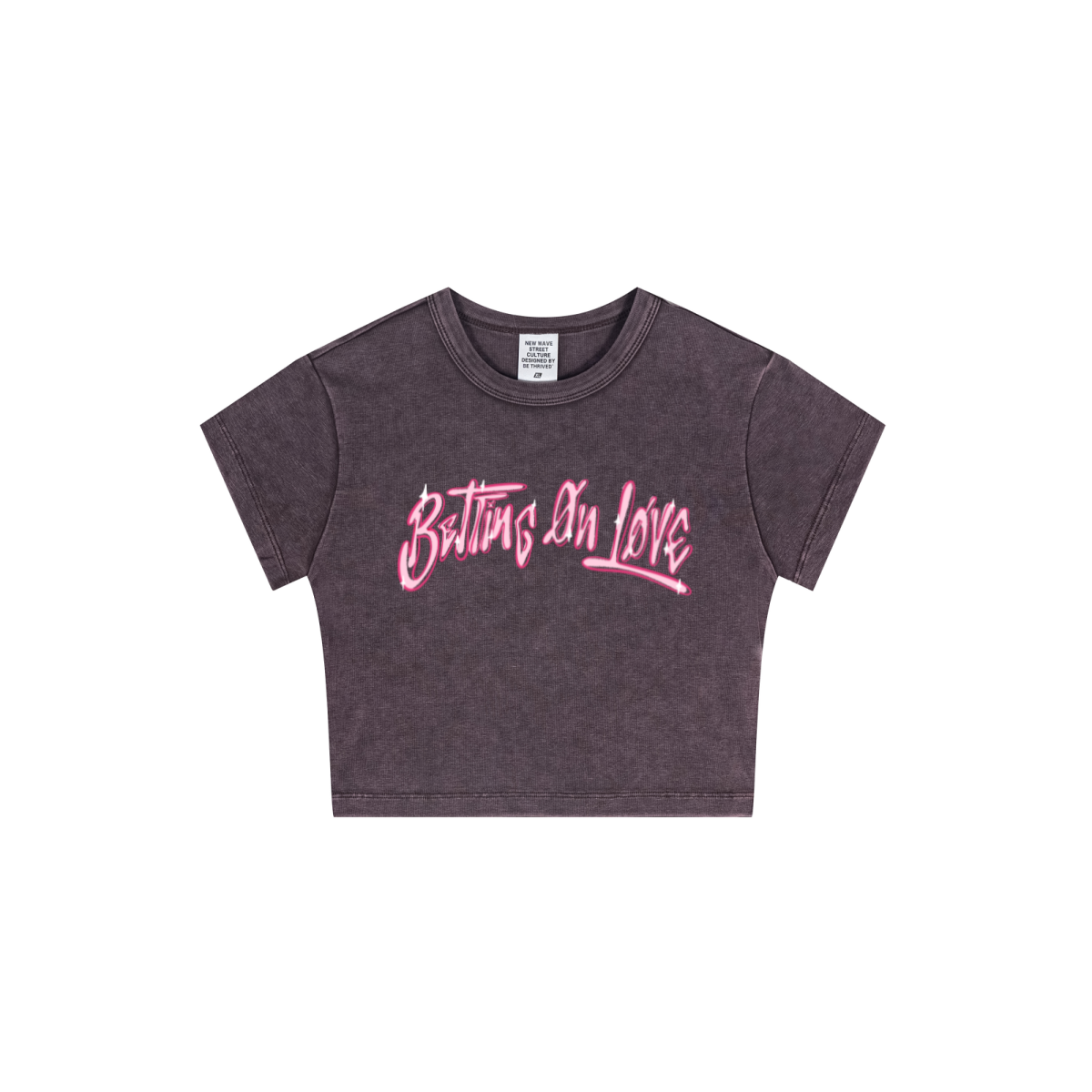 235GSM Women's Washed Stretch Cotton Slim T-shirt Grape Purple